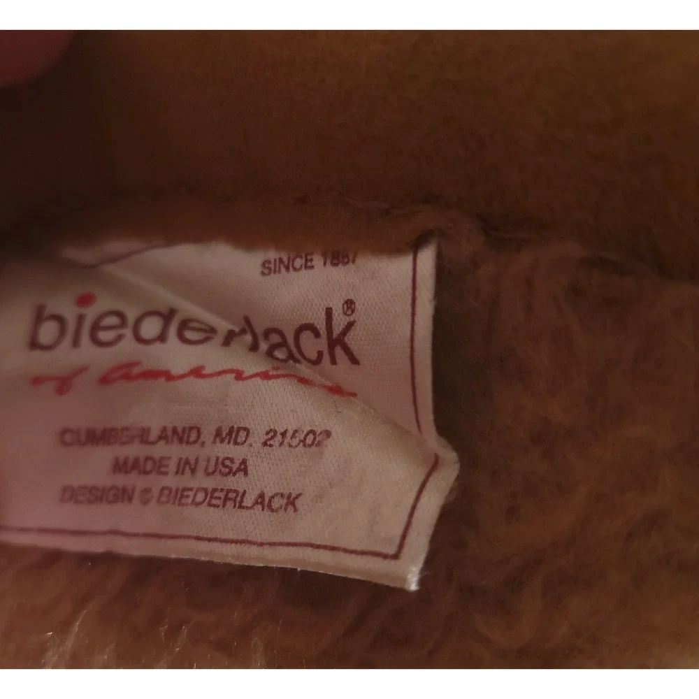 Vintage Biederlack Blanket Cuddle Wrap‎ Soft Snap Button Zip Brown White Stripes